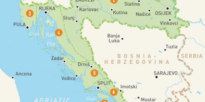 خريطة كرواتيا و الجزر