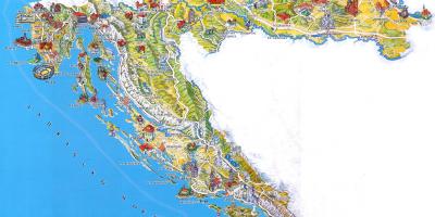 كرواتيا مناطق الجذب السياحي خريطة