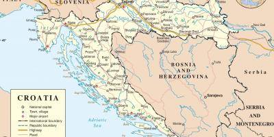 القيادة خريطة كرواتيا