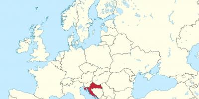 كرواتيا في خريطة أوروبا